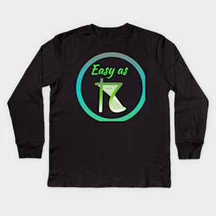 Easy as Pi Kids Long Sleeve T-Shirt